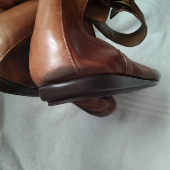 WOMEN'S SIZE 12 LOT OF 2 PAIRS OF "AEROSOLES" ANKLE STRAP LEATHER FLATS - Picture 4 of 14